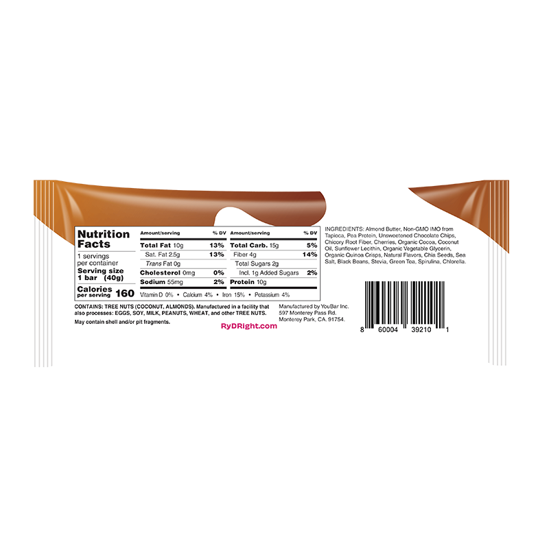 Cocoa Chia Nutrition Bar  (4 count)